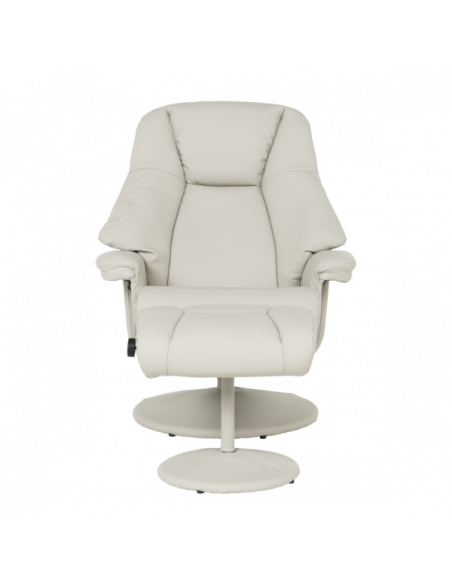 Кресло с табуретка ANA - светлосиво