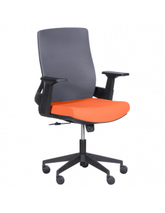 Работен офис стол Carmen 7545 - оранжев-сив