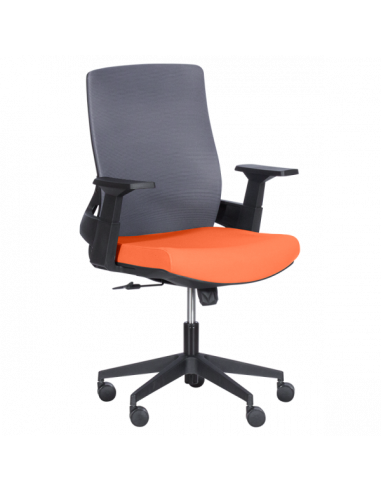 Работен офис стол Carmen 7545 - оранжев-сив