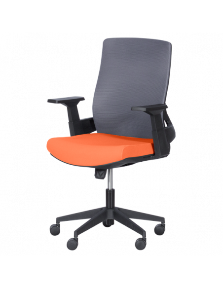 Работен офис стол Carmen 7545 - оранжев-сив