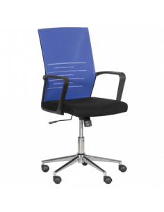 Работен офис стол Carmen 7041-1- черен - син