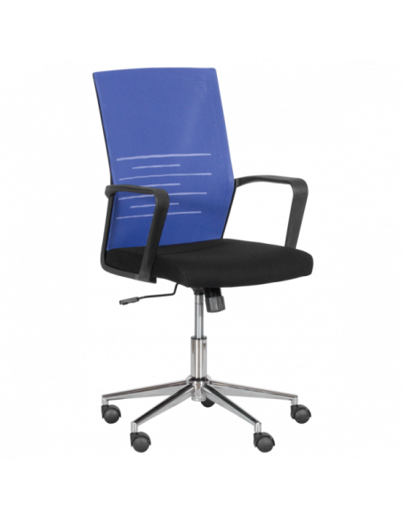 Работен офис стол Carmen 7041-1- черен - син