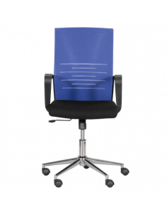 Работен офис стол Carmen 7041-1- черен - син 2