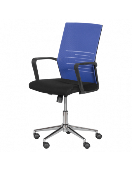 Работен офис стол Carmen 7041-1- черен - син