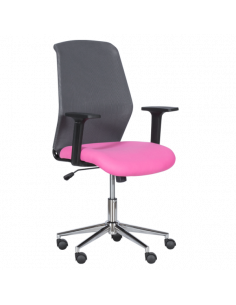 Работен офис стол Carmen 7047-1 - сив-розов