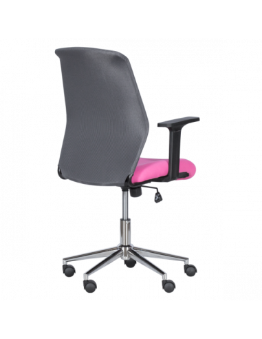 Работен офис стол Carmen 7047-1 - сив-розов