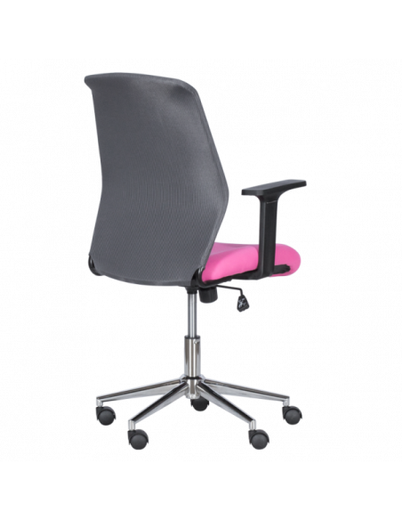 Работен офис стол Carmen 7047-1 - сив-розов