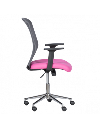 Работен офис стол Carmen 7047-1 - сив-розов