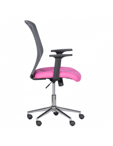 Работен офис стол Carmen 7047-1 - сив-розов