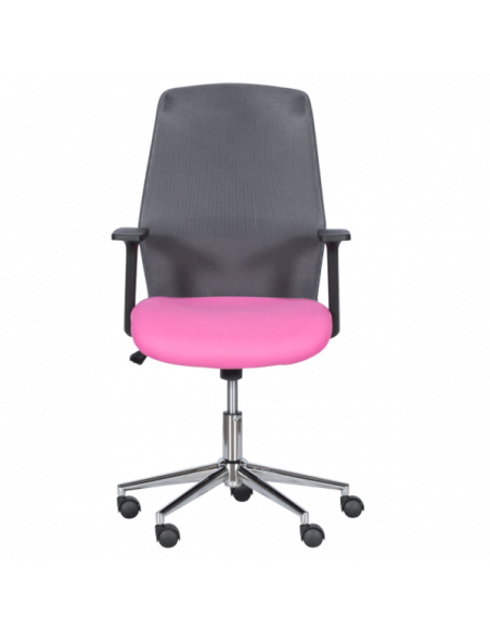 Работен офис стол Carmen 7047-1 - сив-розов