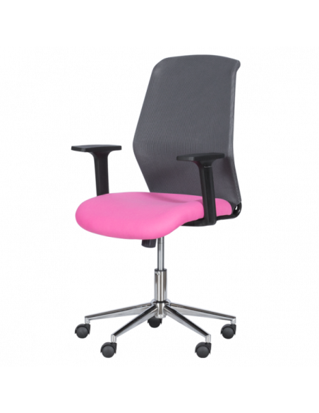 Работен офис стол Carmen 7047-1 - сив-розов