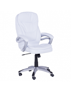 Президентски офис стол Carmen 6156 - бял