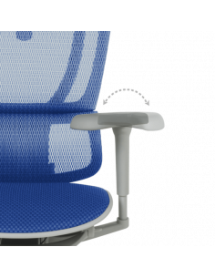 Ергономичен стол ERGOHUMAN IOO ULTRA - сива рамка - син 2