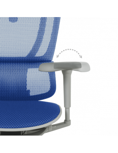 Ергономичен стол ERGOHUMAN IOO ULTRA - сива рамка - син