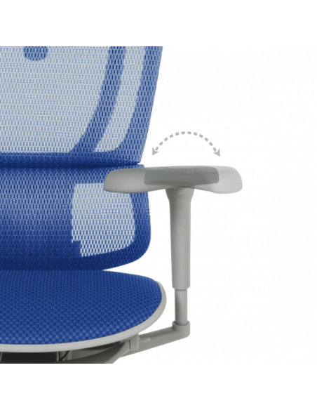 Ергономичен стол ERGOHUMAN IOO ULTRA - сива рамка - син