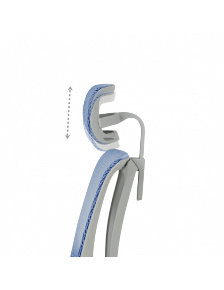 Ергономичен стол ERGOHUMAN IOO ULTRA - сива рамка - син