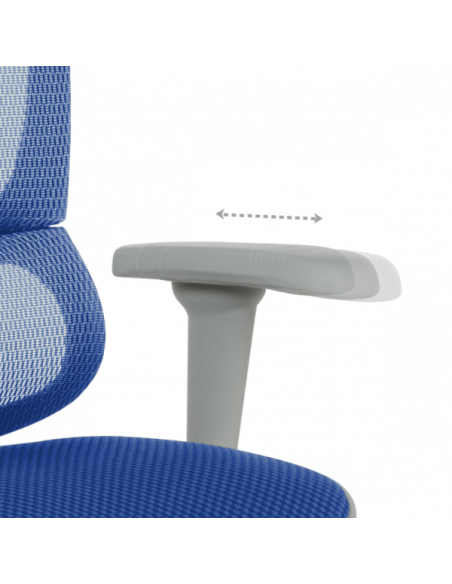 Ергономичен стол ERGOHUMAN IOO ULTRA - сива рамка - син