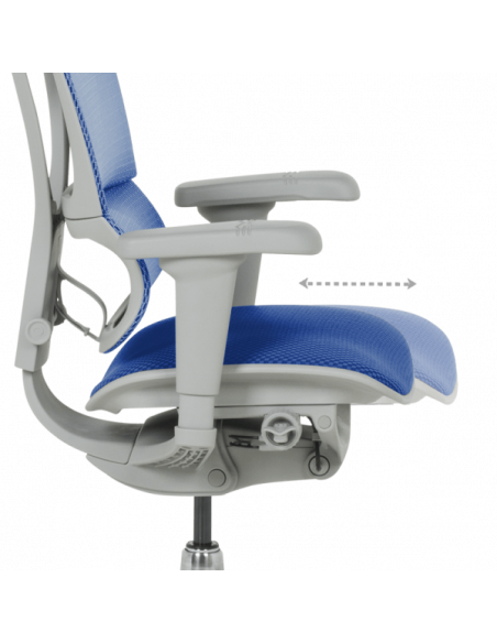 Ергономичен стол ERGOHUMAN IOO ULTRA - сива рамка - син