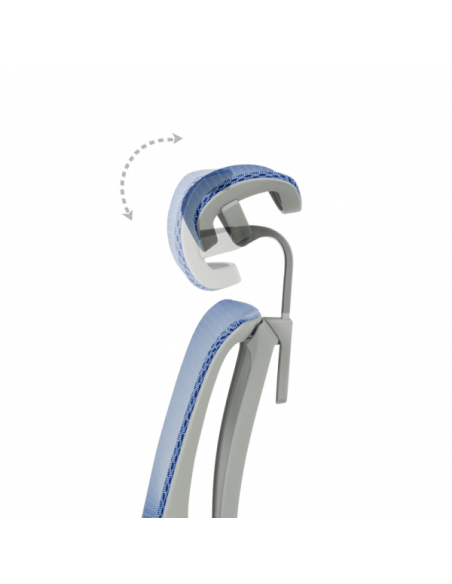 Ергономичен стол ERGOHUMAN IOO ULTRA - сива рамка - син
