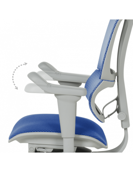 Ергономичен стол ERGOHUMAN IOO ULTRA - сива рамка - син