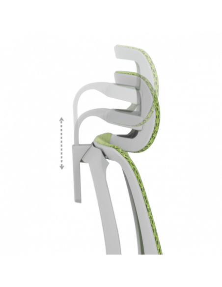 Ергономичен стол ERGOHUMAN IOO ELITE 2 - сива рамка - зелен