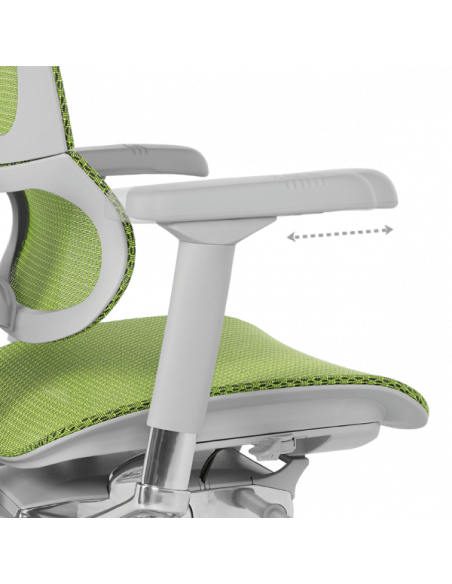 Ергономичен стол ERGOHUMAN IOO ELITE 2 - сива рамка - зелен