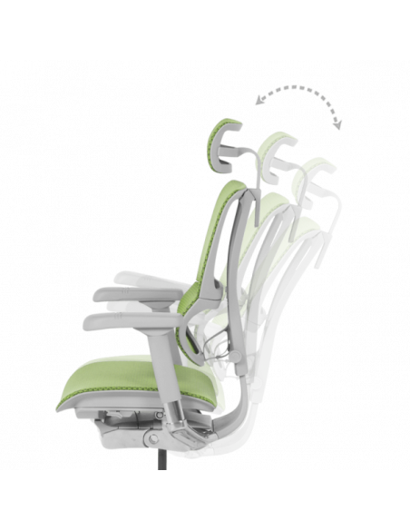 Ергономичен стол ERGOHUMAN IOO ELITE 2 - сива рамка - зелен