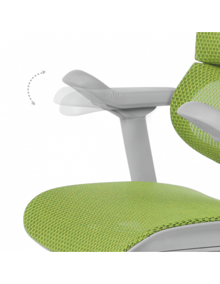 Ергономичен стол ERGOHUMAN IOO ELITE 2 - сива рамка - зелен