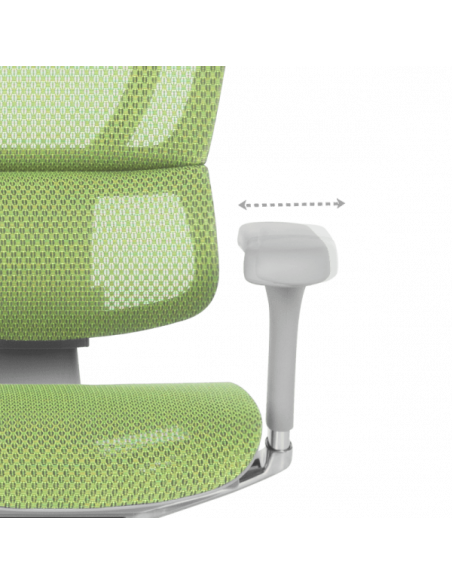 Ергономичен стол ERGOHUMAN IOO ELITE 2 - сива рамка - зелен