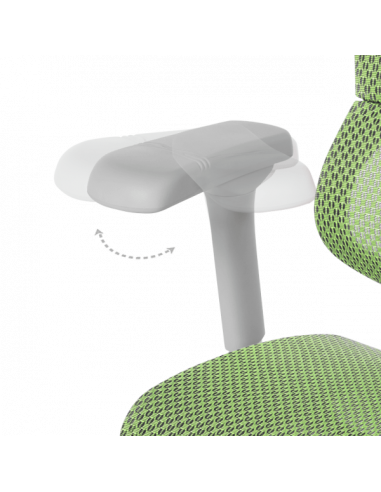 Ергономичен стол ERGOHUMAN IOO ELITE 2 - сива рамка - зелен