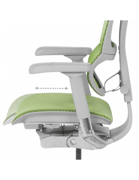 Ергономичен стол ERGOHUMAN IOO ELITE 2 - сива рамка - зелен