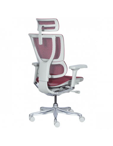 Ергономичен стол ERGOHUMAN IOO ELITE 2 - сива рамка - червен