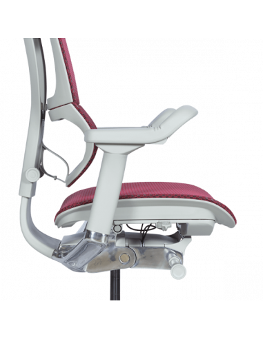 Ергономичен стол ERGOHUMAN IOO ELITE 2 - сива рамка - червен