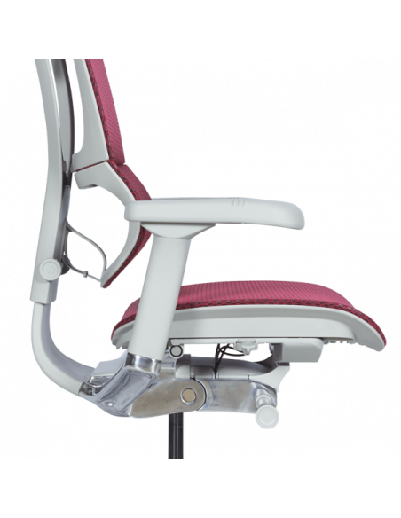 Ергономичен стол ERGOHUMAN IOO ELITE 2 - сива рамка - червен