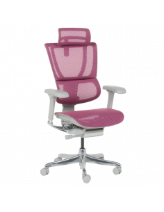 Ергономичен стол ERGOHUMAN IOO ELITE 2 - сива рамка - розов