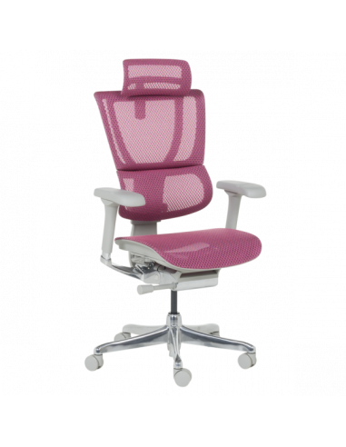 Ергономичен стол ERGOHUMAN IOO ELITE 2 - сива рамка - розов