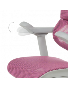 Ергономичен стол ERGOHUMAN IOO ELITE 2 - сива рамка - розов 2