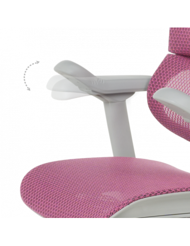 Ергономичен стол ERGOHUMAN IOO ELITE 2 - сива рамка - розов