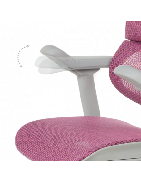 Ергономичен стол ERGOHUMAN IOO ELITE 2 - сива рамка - розов