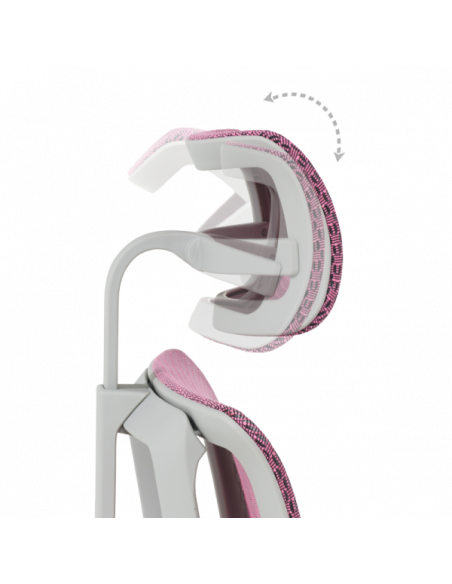 Ергономичен стол ERGOHUMAN IOO ELITE 2 - сива рамка - розов