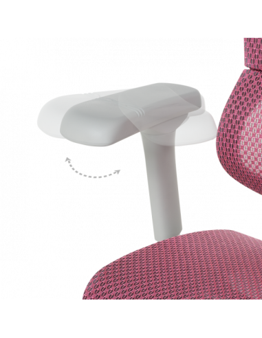 Ергономичен стол ERGOHUMAN IOO ELITE 2 - сива рамка - розов