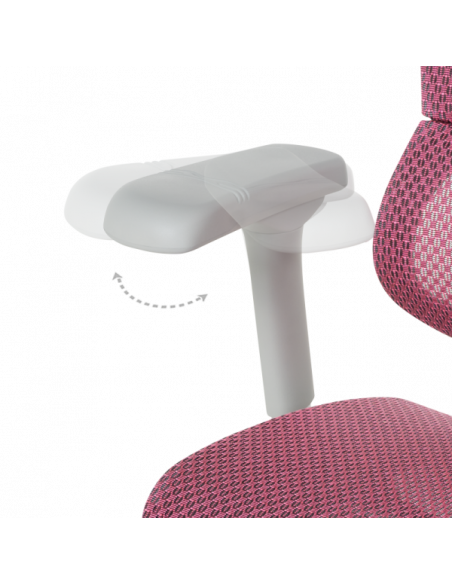 Ергономичен стол ERGOHUMAN IOO ELITE 2 - сива рамка - розов