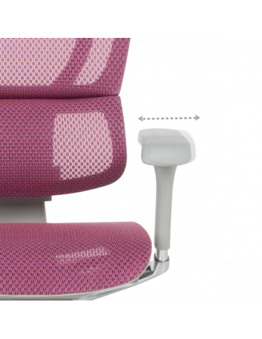 Ергономичен стол ERGOHUMAN IOO ELITE 2 - сива рамка - розов