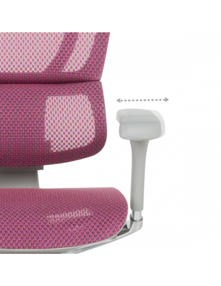 Ергономичен стол ERGOHUMAN IOO ELITE 2 - сива рамка - розов