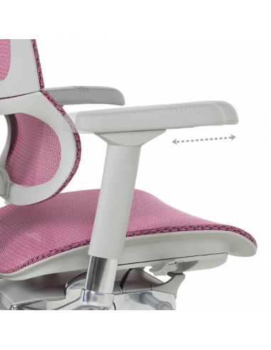 Ергономичен стол ERGOHUMAN IOO ELITE 2 - сива рамка - розов