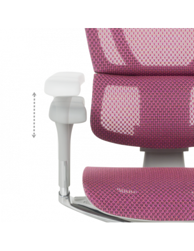 Ергономичен стол ERGOHUMAN IOO ELITE 2 - сива рамка - розов