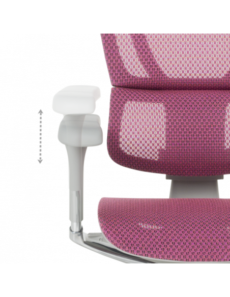 Ергономичен стол ERGOHUMAN IOO ELITE 2 - сива рамка - розов