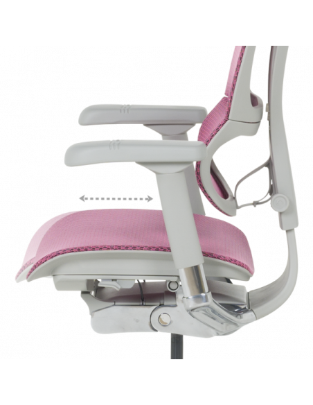 Ергономичен стол ERGOHUMAN IOO ELITE 2 - сива рамка - розов