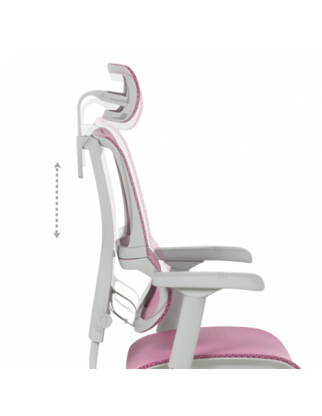 Ергономичен стол ERGOHUMAN IOO ELITE 2 - сива рамка - розов