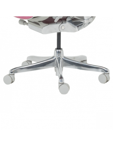 Ергономичен стол ERGOHUMAN IOO ELITE 2 - сива рамка - розов